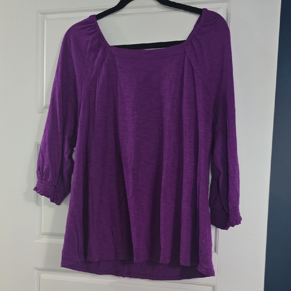 J. Jill Women's Rich Purple Blouse